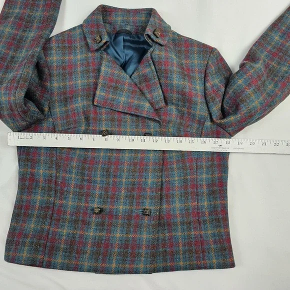 Elegant Multicolor Plaid Blazer - Picture 4 of 14